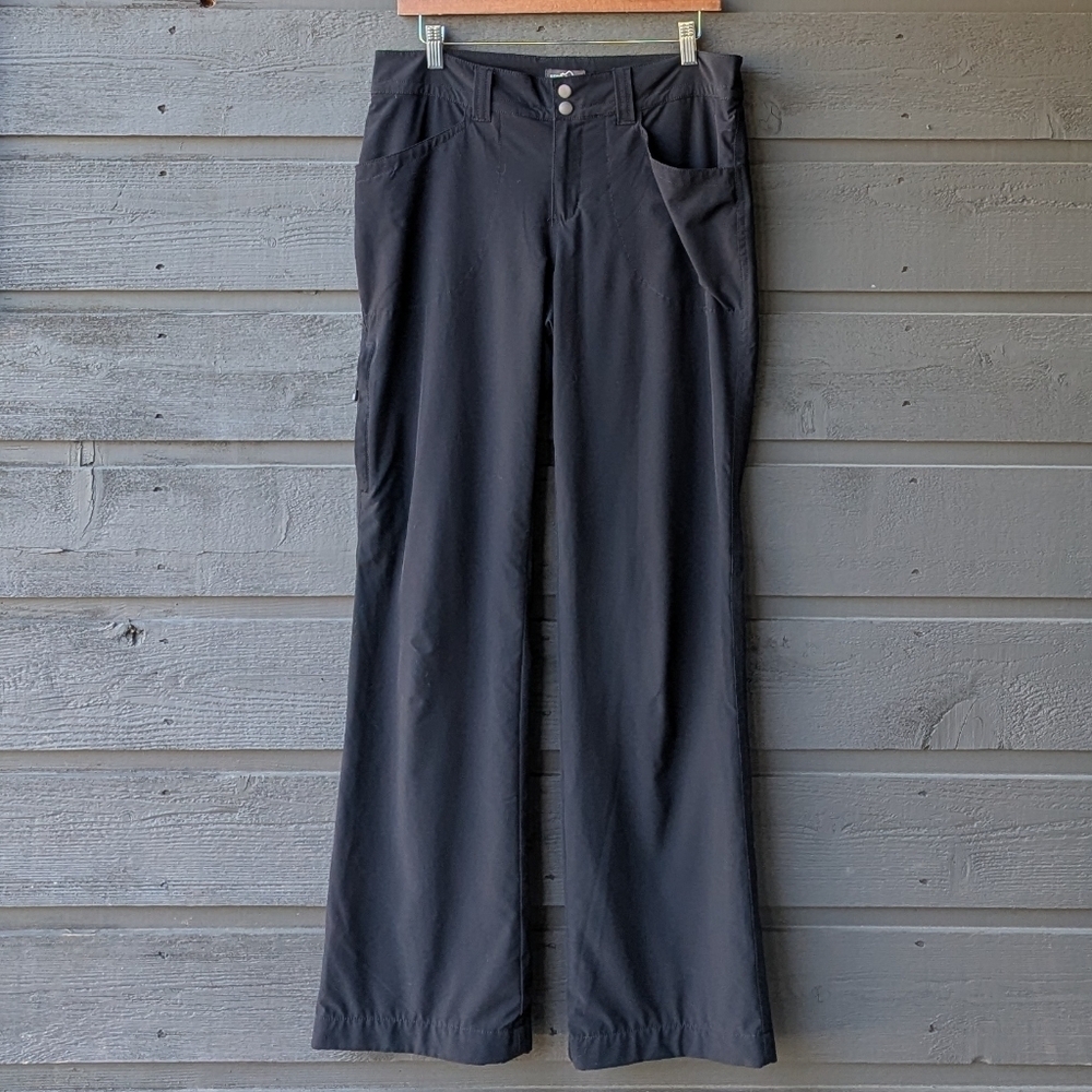 Eddie Bauer Black Fleece Lined Straight Leg Pants Size 6